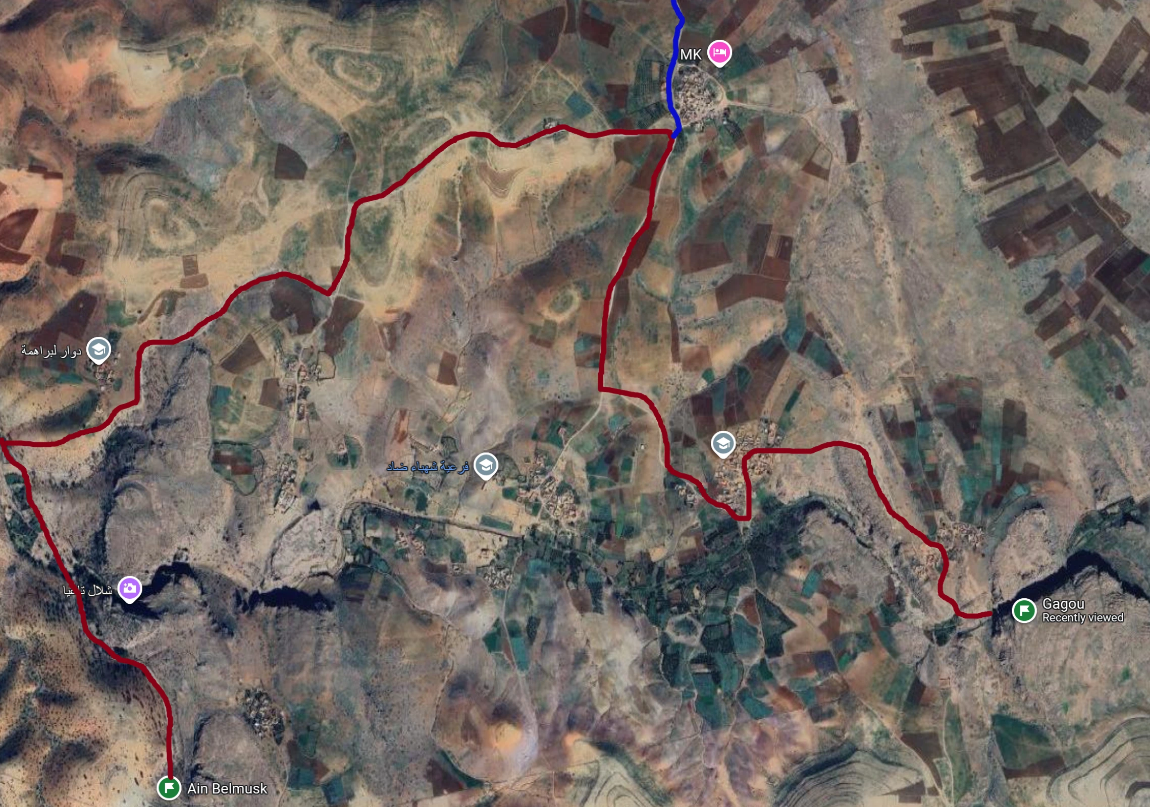 Map of Gagou & Ain Belmusk